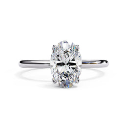 1 Carat Oval Cut Lab Diamond Engagement Ring