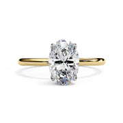 1 Carat Oval Cut Lab Diamond Engagement Ring